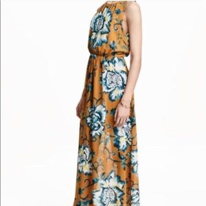 Orange Floral Maxi Dress
